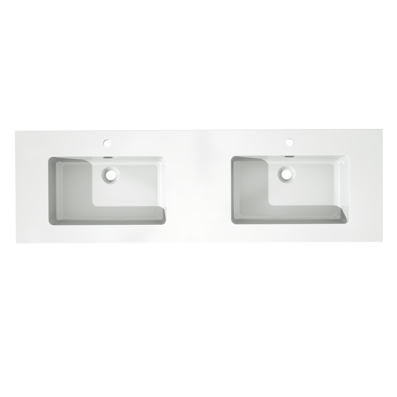 Storke Diva dubbele wastafel glanzend composiet marmer 170 x 52 cm
