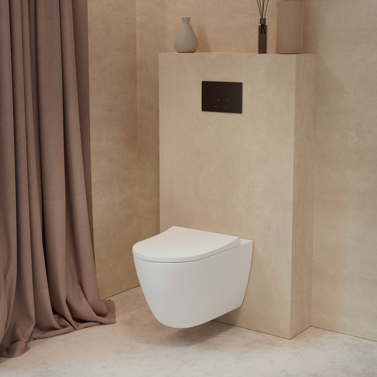 Luca Varess  Vinto  wc suspendu blanc mat sans rebord