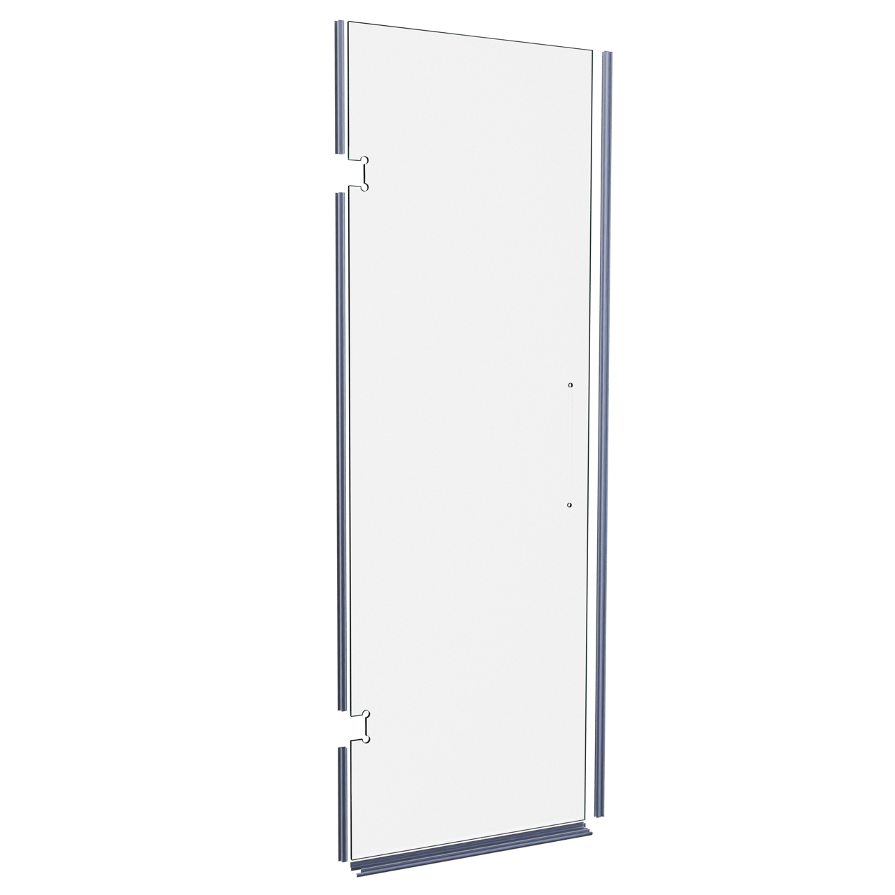 Balmani Modular Glaspaneel en deurdichting voor douchedeur 741mm Helder glas