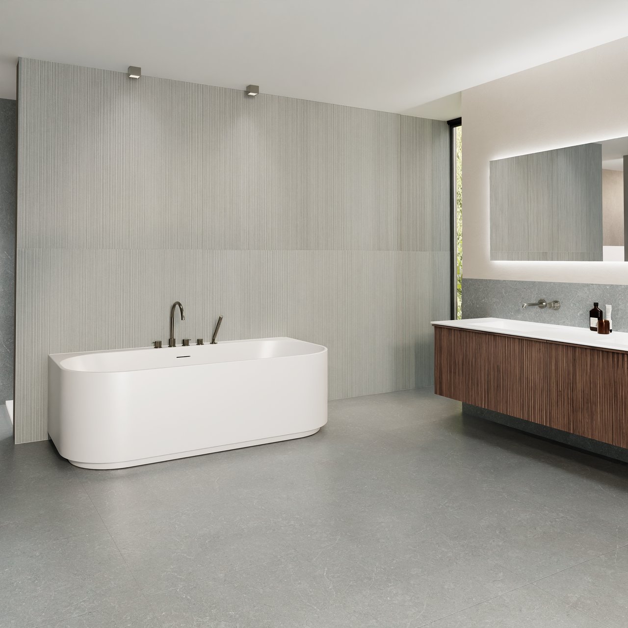 Carruzo Monte carrelage mural en céramique 2 carreaux 60x120cm Perla Deco