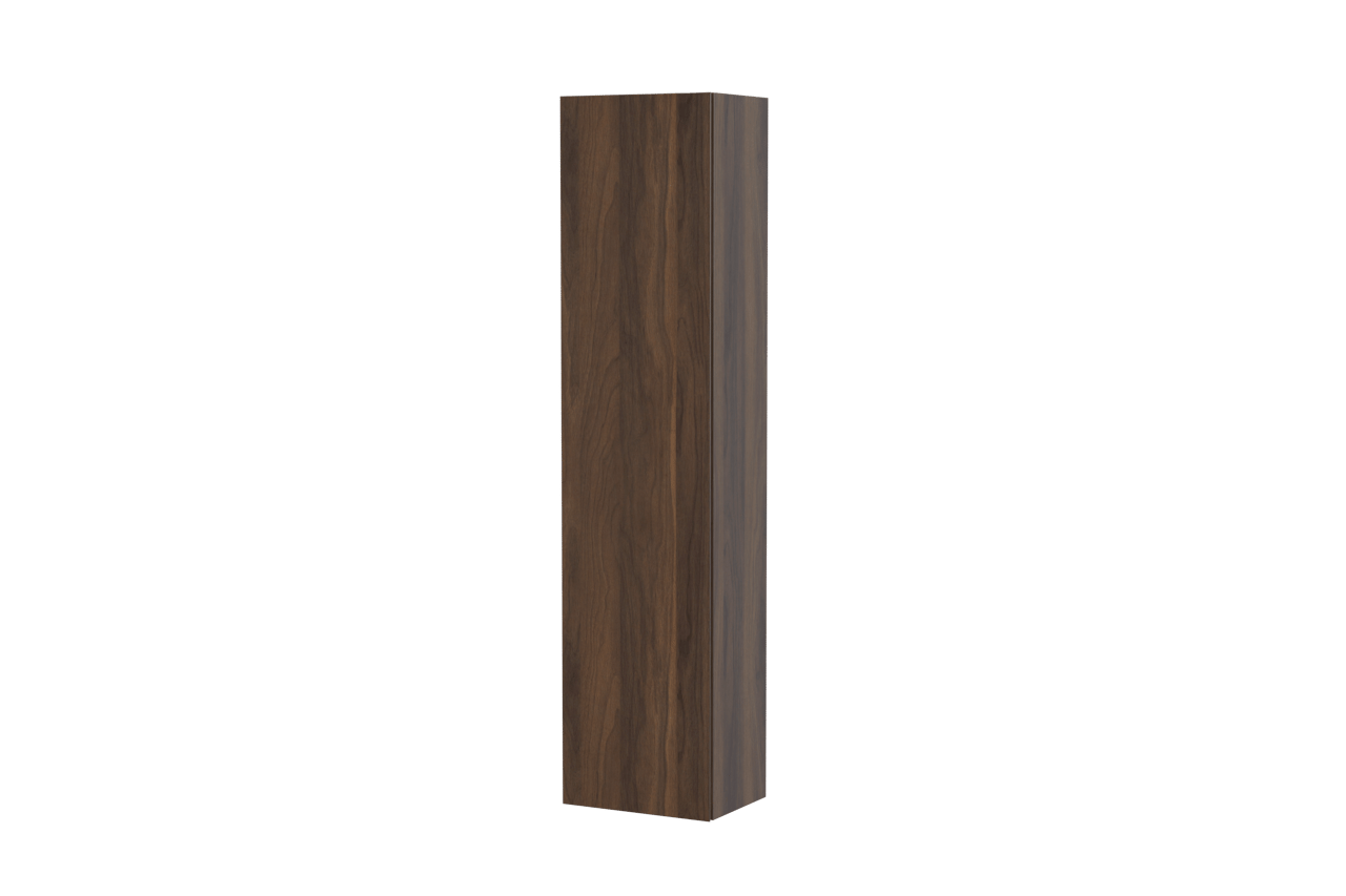Storke Edge zwevende badkamerkast met spiegel notelaar 40 x 30 x 170 cm