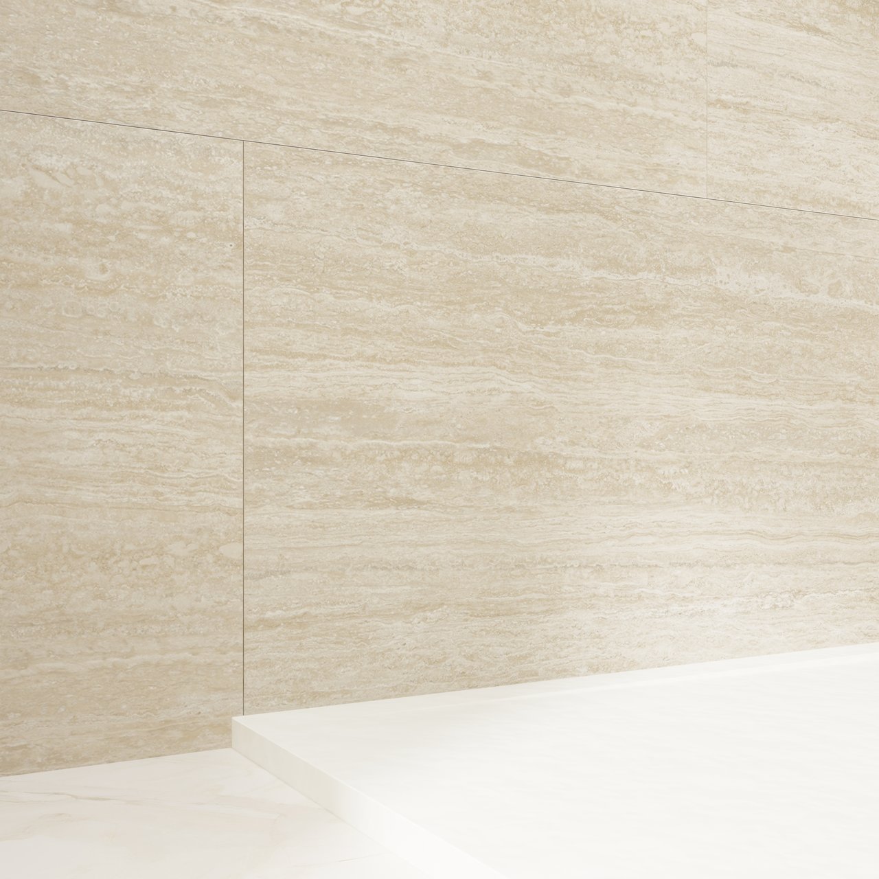 Florris Sevilla SPC-Wandpaneele, 4 Stück, 120 x 60 cm, Travertin
