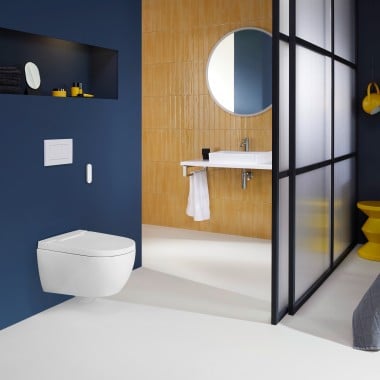 Geberit Aquaclean Alba Dusch-WC: Weiß Glänzend, spülrandlos