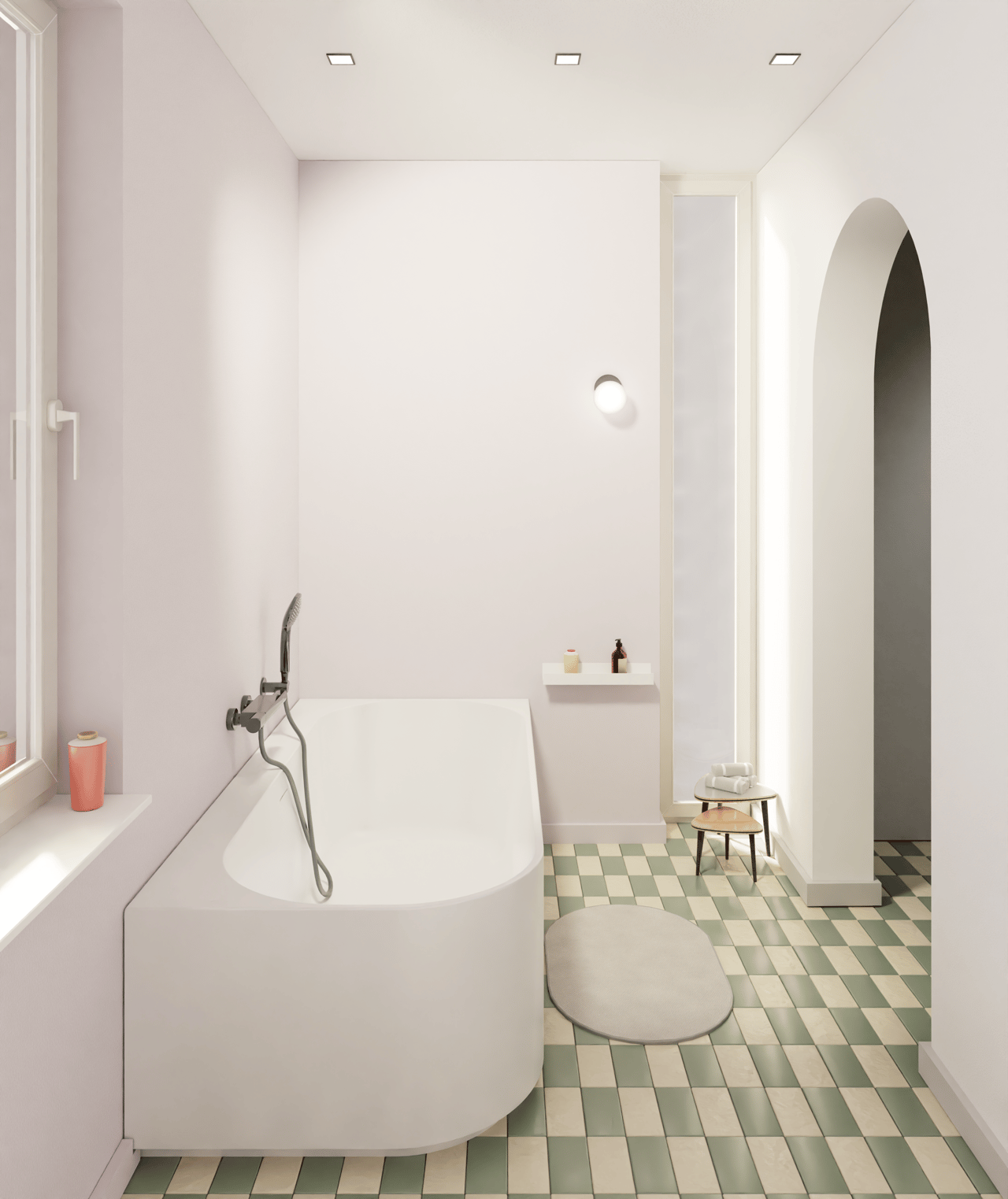 Luca Varess Laguna baignoire d'angle droite duo 170 x 85 cm acrylique blanc mat