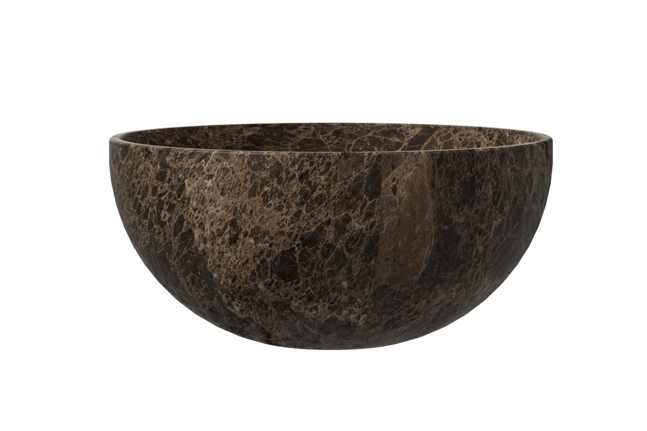 Balmani Bari XS vasque à poser marbre Dark Emperador rond Ø 22 cm
