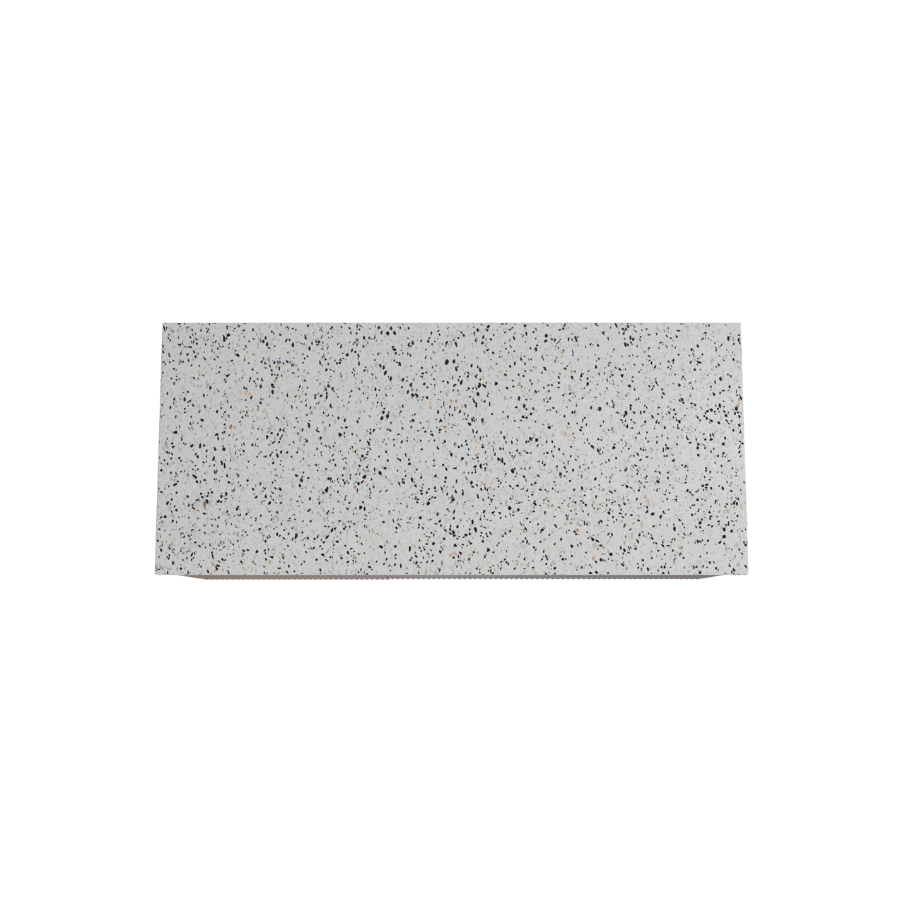 Storke Ribs zwevend badmeubel 120 x 52 cm notenhout met Tavola enkel of dubbel wastafelblad in mat wit/zwart terrazzo, Verticale symmetrische rechte ribbel