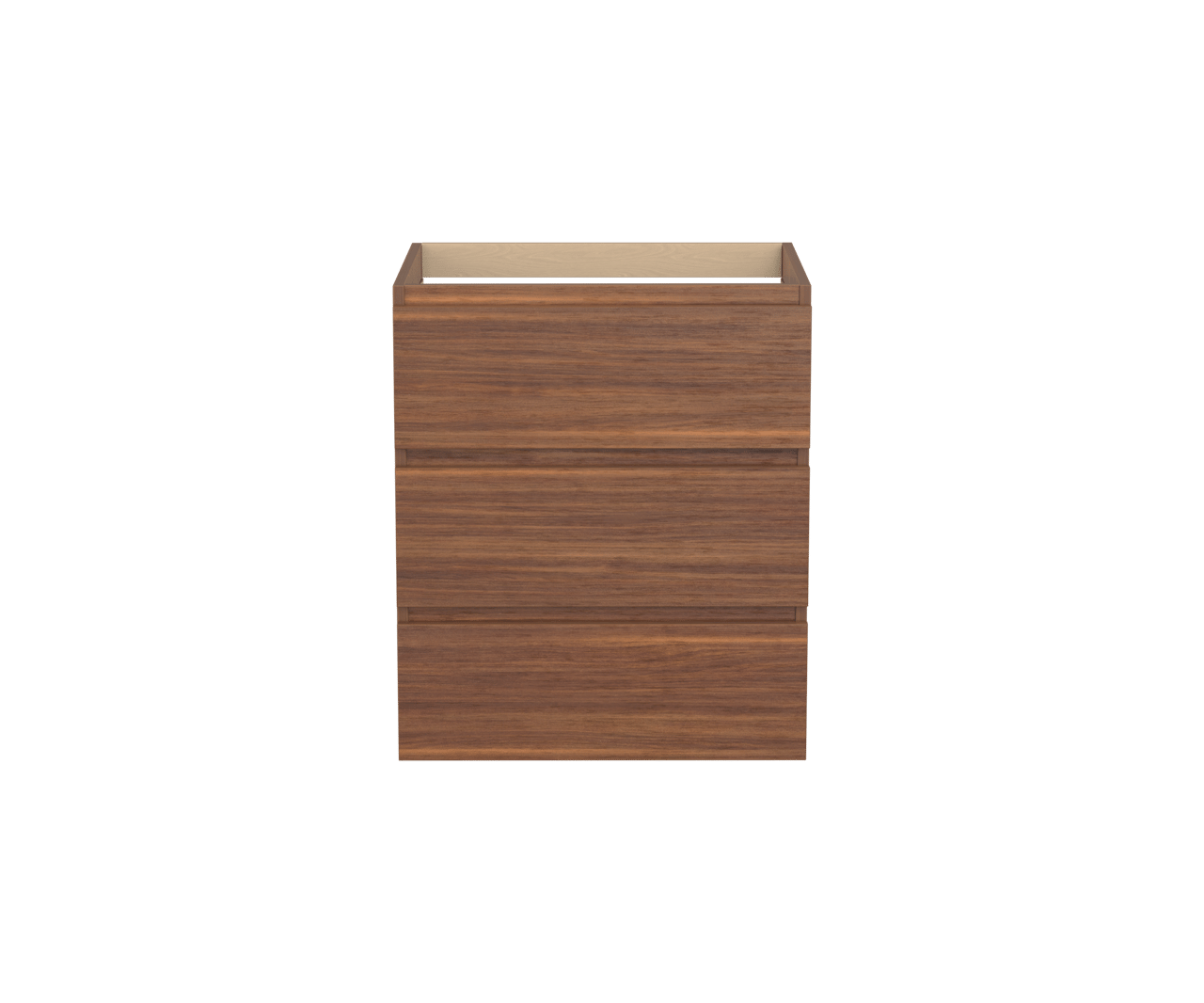 Balmani Lucida meuble sous-lavabo a poser 67,5 x 55 cm noyer Américain 3 tiroirs