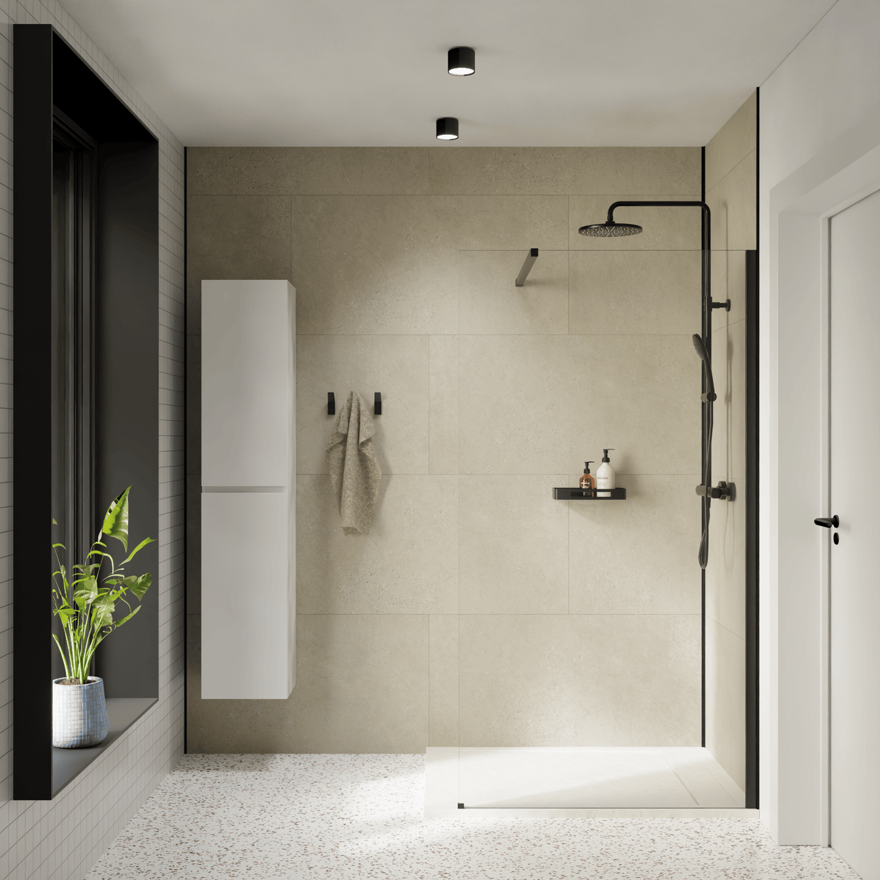 Florris Milano SPC wandpanelen, 4 stuks, 120 x 60 cm, Capri Beige