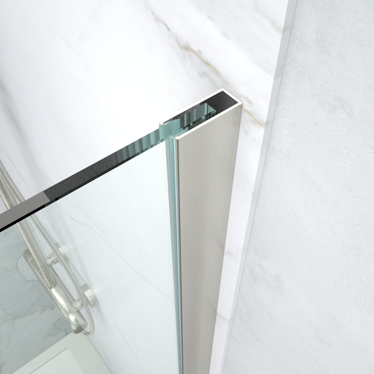 Balmani Modular profilé mural 4 x 200 cm inox brossé