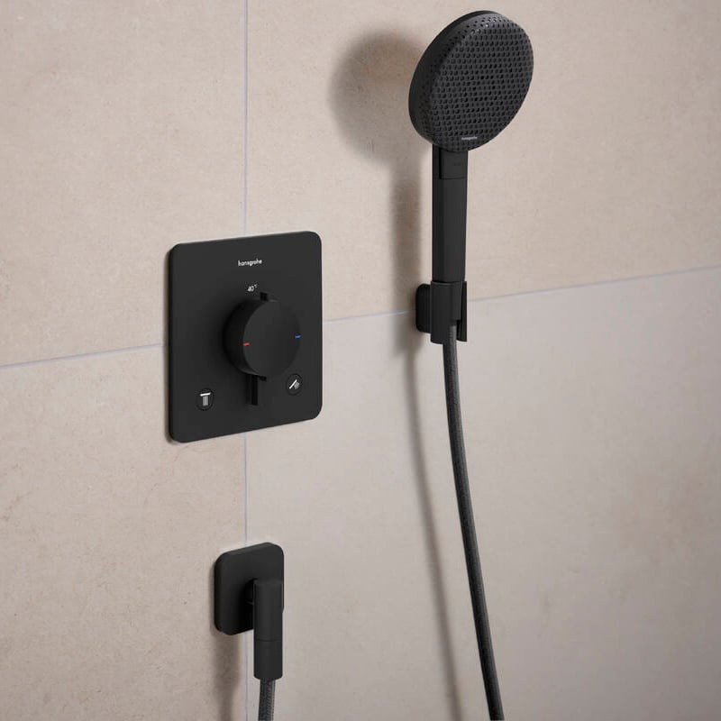 Hansgrohe Porter Fine support mural douchette Noir Mat