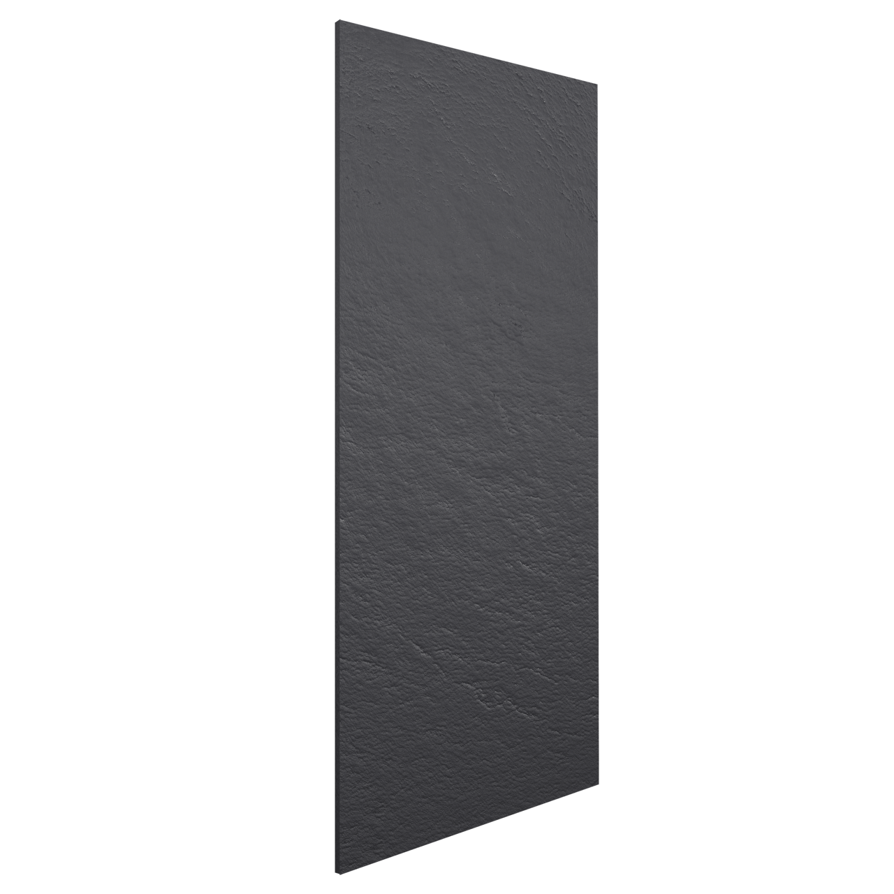 Balmani Zeno douchewandbekleding 120 x 120 x 260 cm composietmarmer grafietgrijs leisteenstructuur