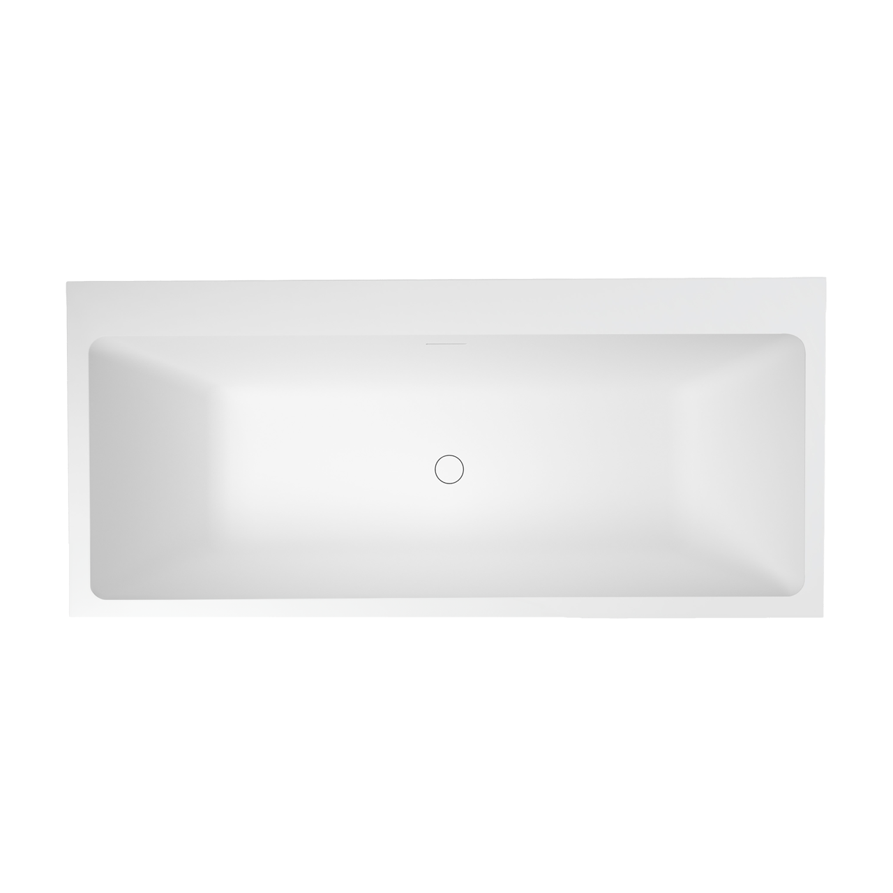 Balmani Kantiga 2-Personen-Einbaubadewanne: 180 x 80 cm, Solid Surface, Weiß matt