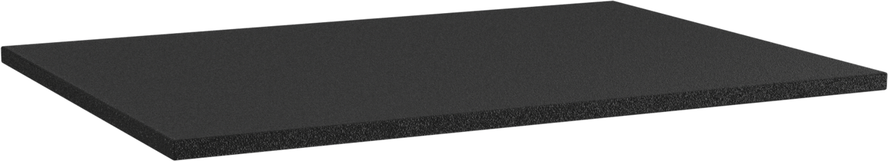Storke Panton Einzelwaschtischplatte, mattschwarze pulverbeschichtete mdf, 75 x 52 cm