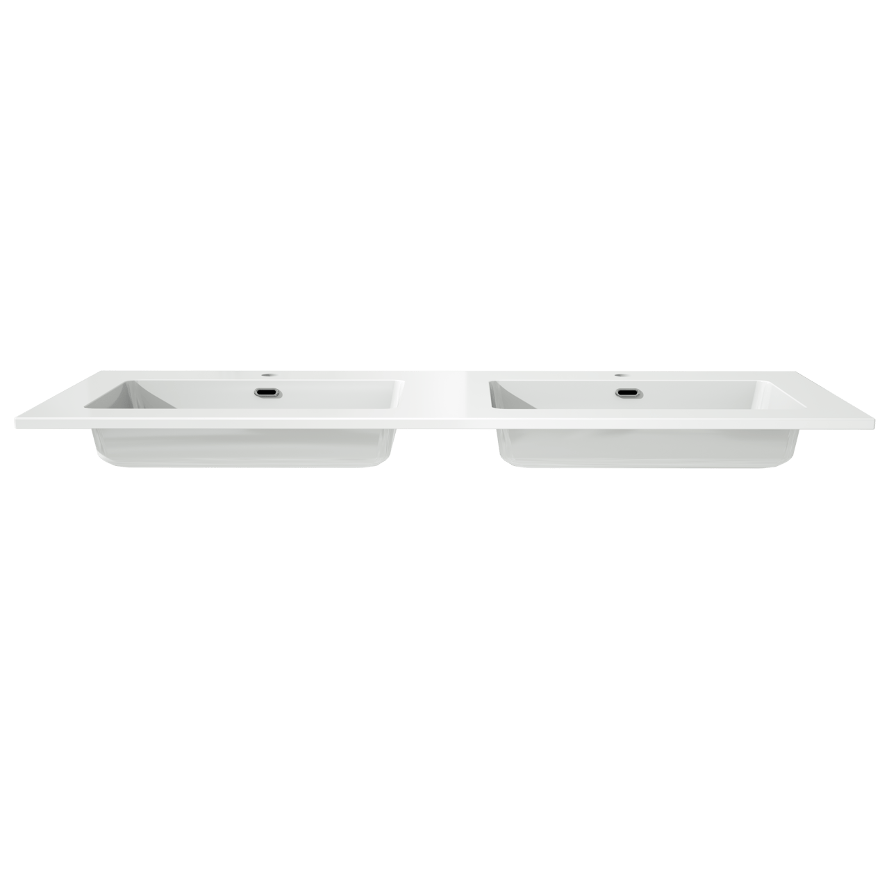 Storke Diva dubbele wastafel glanzend composiet marmer 130 x 52 cm