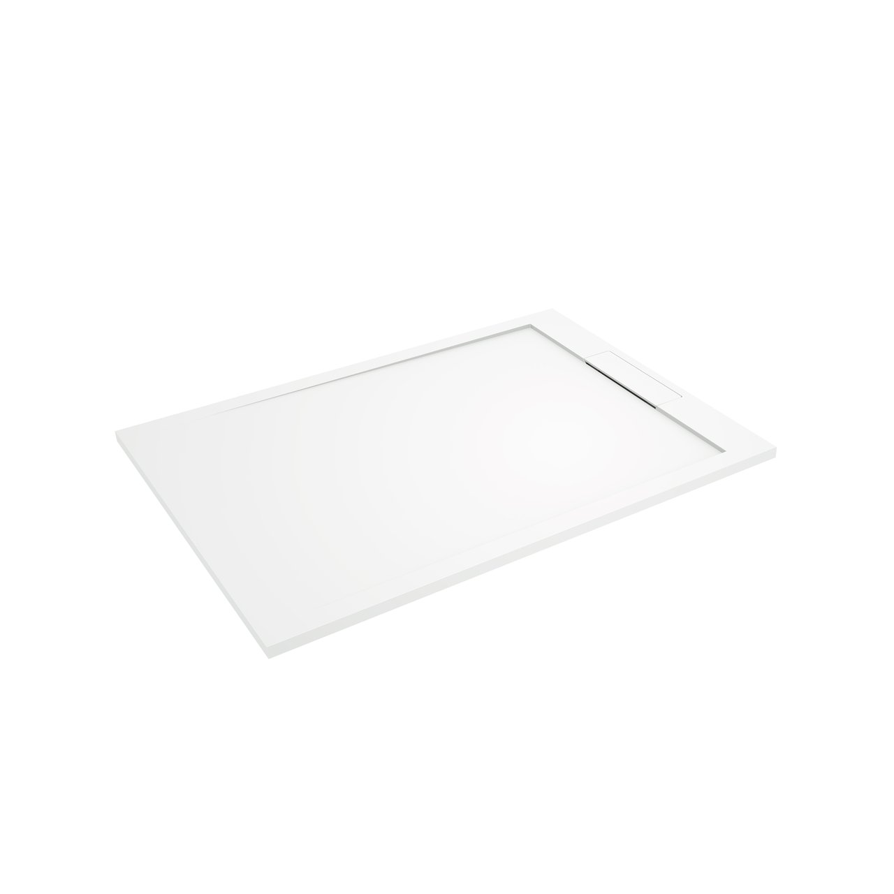 Balmani Andes Duschwanne: 120 x 90 cm, Solid Surface, Weiß matt