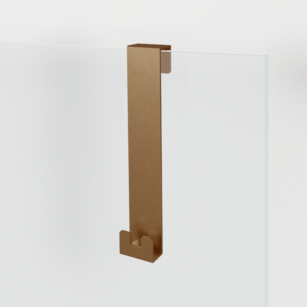 Blaufoss Gulio douchehouder met dubbele haak Brushed Rosegold
