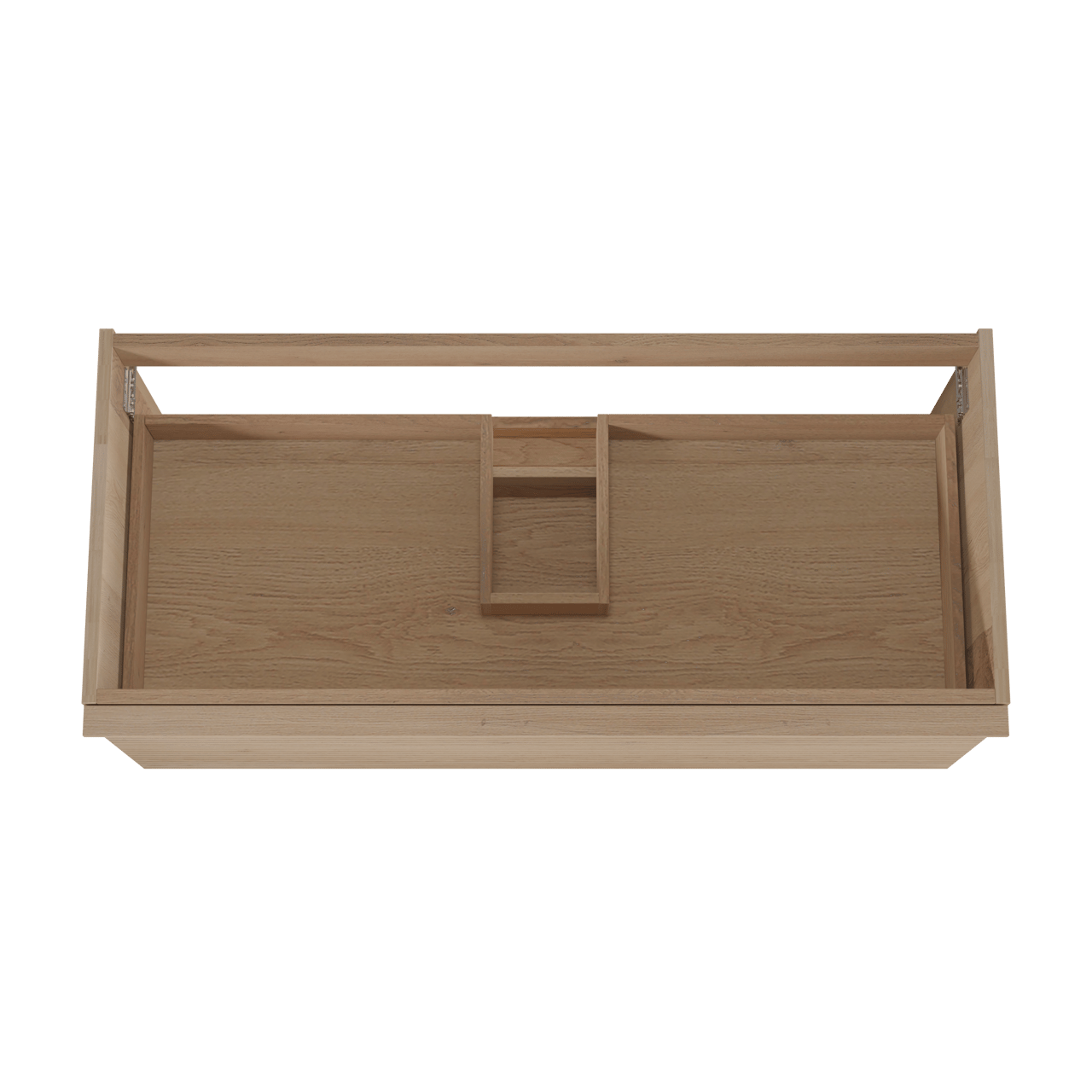 Balmani Forma zwevende wastafelonderkast 120 x 55 cm naturel eiken 2 lades horiz. sym. groef