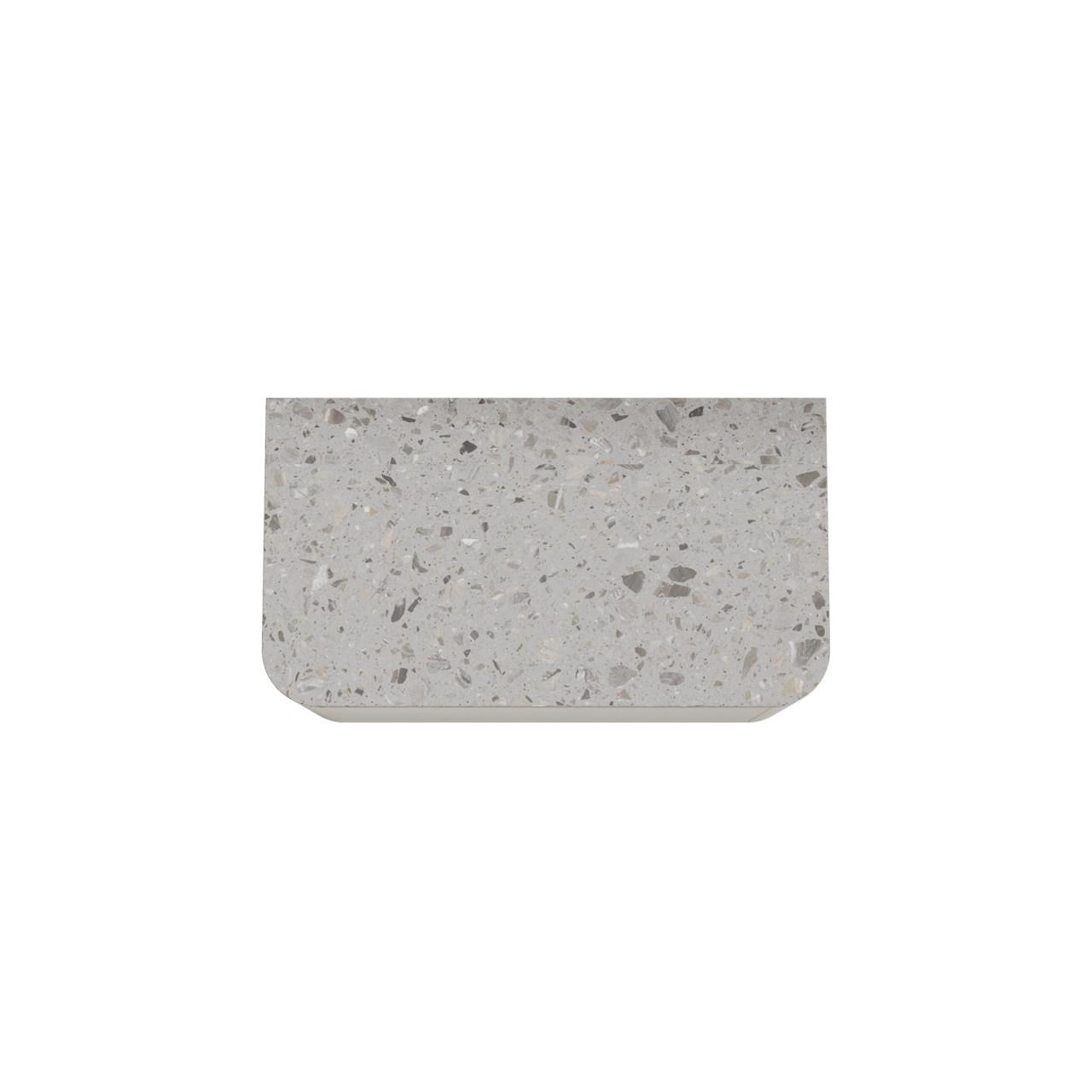 Balmani Moon zwevend badmeubel 100 x 55 cm zijdegrijs met Moon enkel wastafelblad in terrazzo greige terrazzo