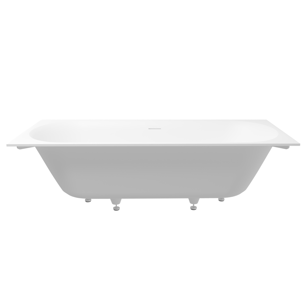 Balmani Rallanta tweepersoons inbouwbad 180 x 82 cm Solid Surface mat wit