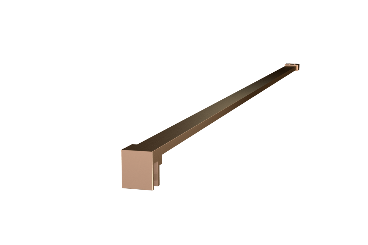 Balmani Modular inloopdouche 180 x 200 cm helder glas Brushed Rosegold profiel