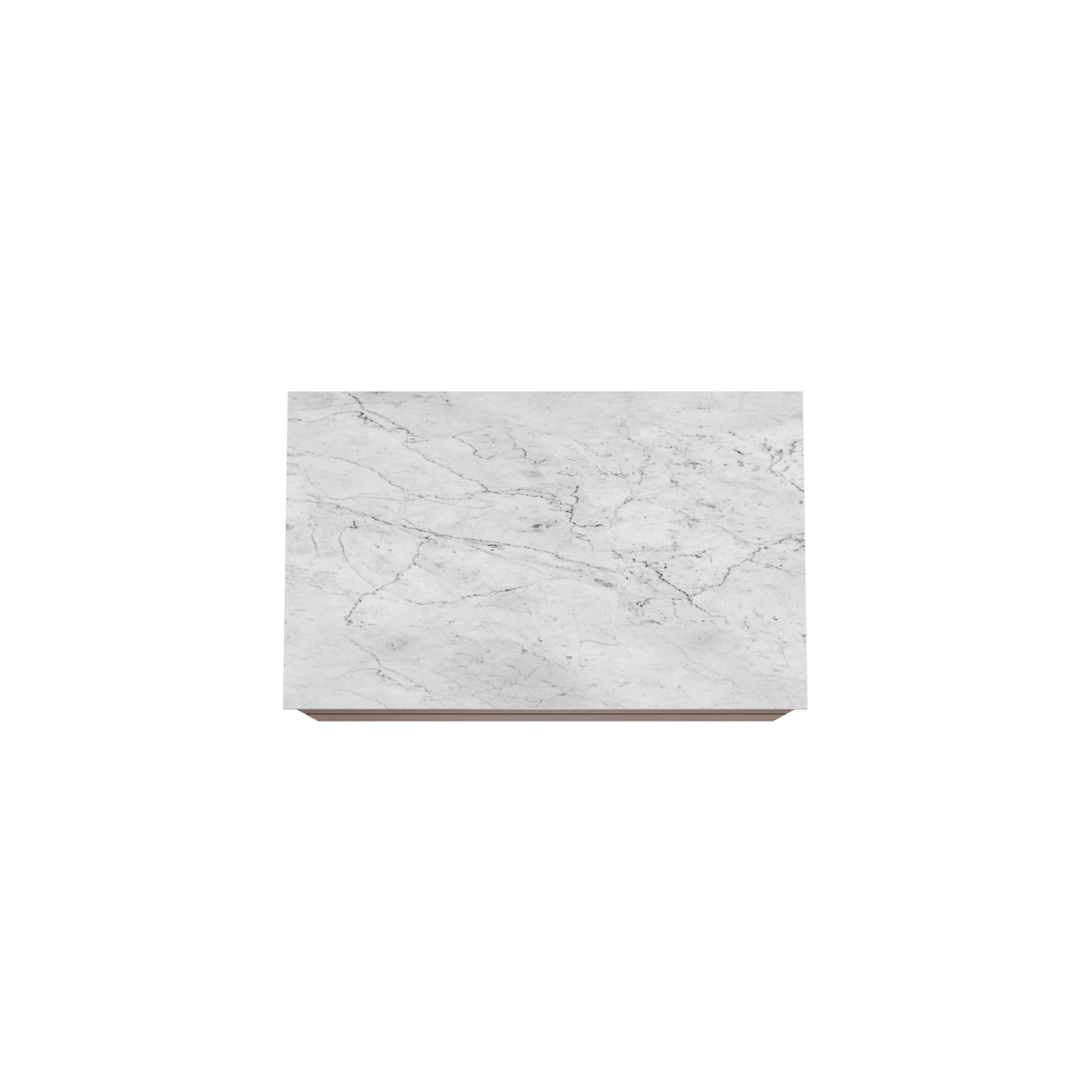 Balmani Mitra meuble salle de bains suspendu 90 x 55 cm noyer avec Stretto tablette simple en marbre carrara