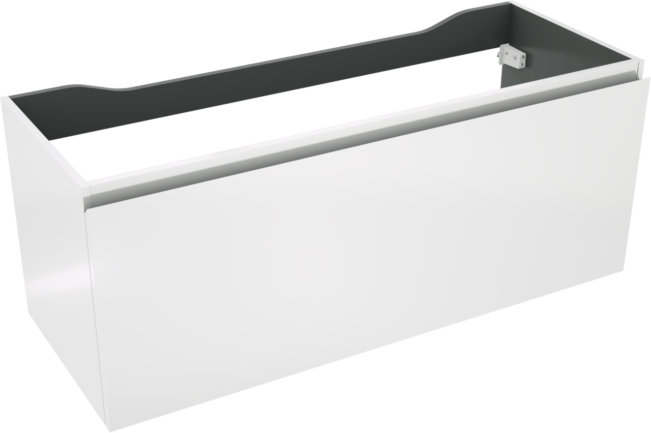 Linie Lado meuble sous-vasque suspendu 120 x 46 cm Blanc Brillant 1 tiroir