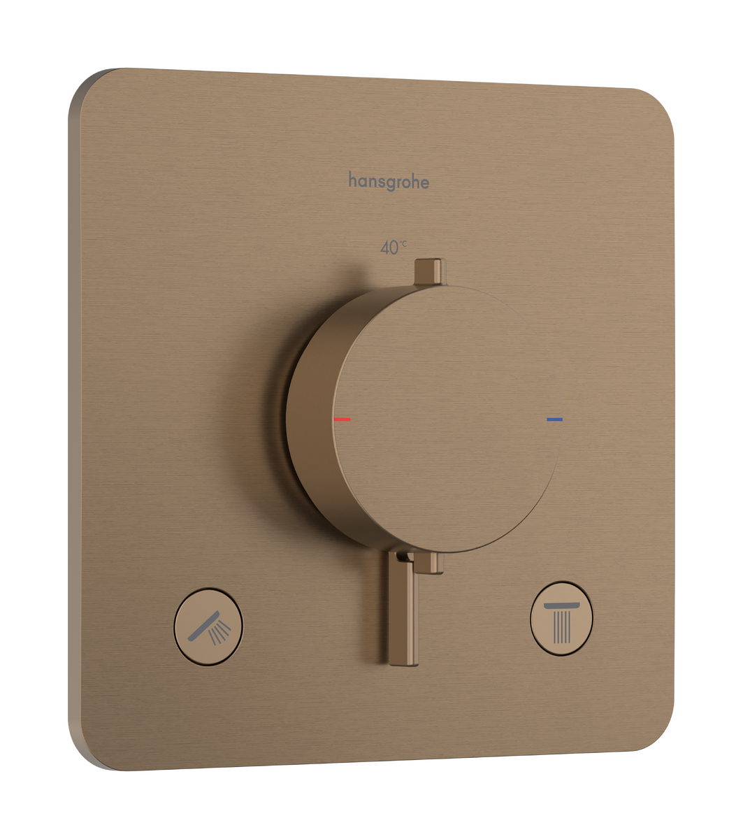 Hansgrohe Ecostat Comfort Q inbouw thermostaat 2 uitgangen Brushed Bronze