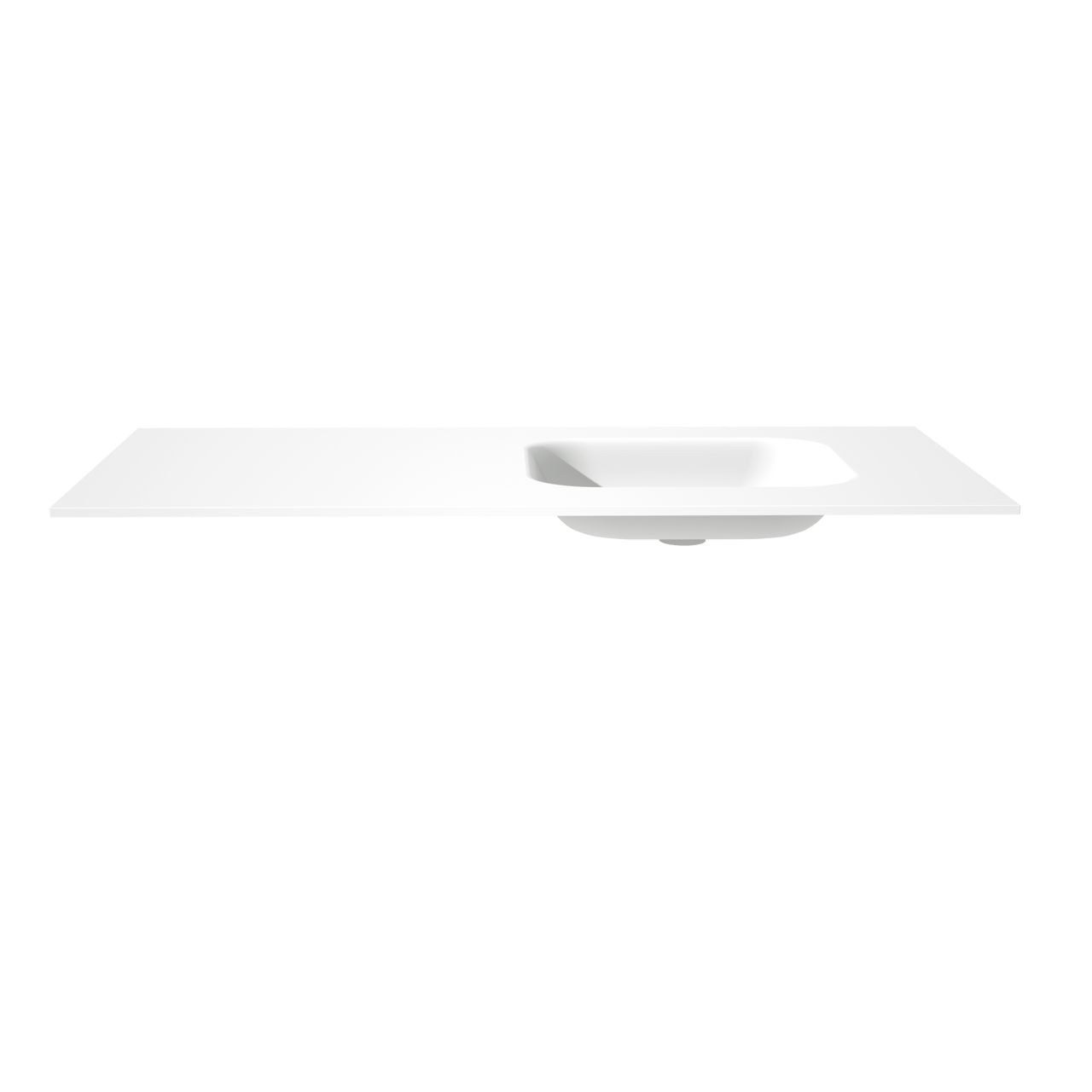 Balmani Tablo Arcato asymmetrisch rechtse wastafel matte Solid Surface 120 x 55 cm, exclusief crepine