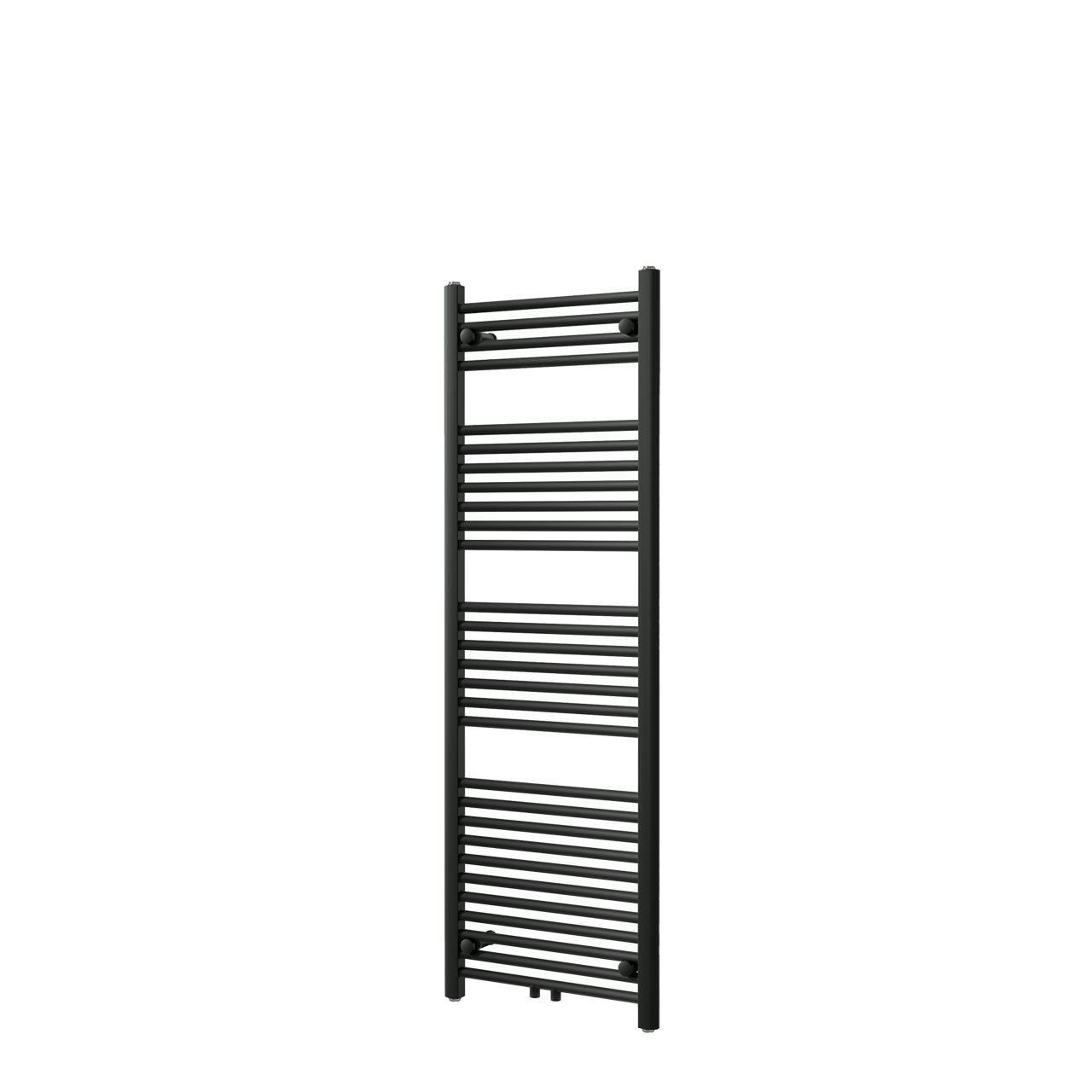 Vipera Kanza enkele handdoekradiator 50 x 150 cm centrale verwarming mat zwart zij- en middenaansluiting 842W