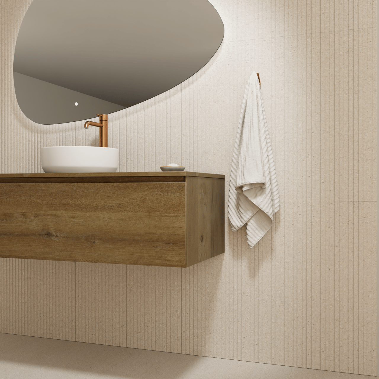 Carruzo Nube keramische wandtegels 7 stuks 30x75cm Crema Deco