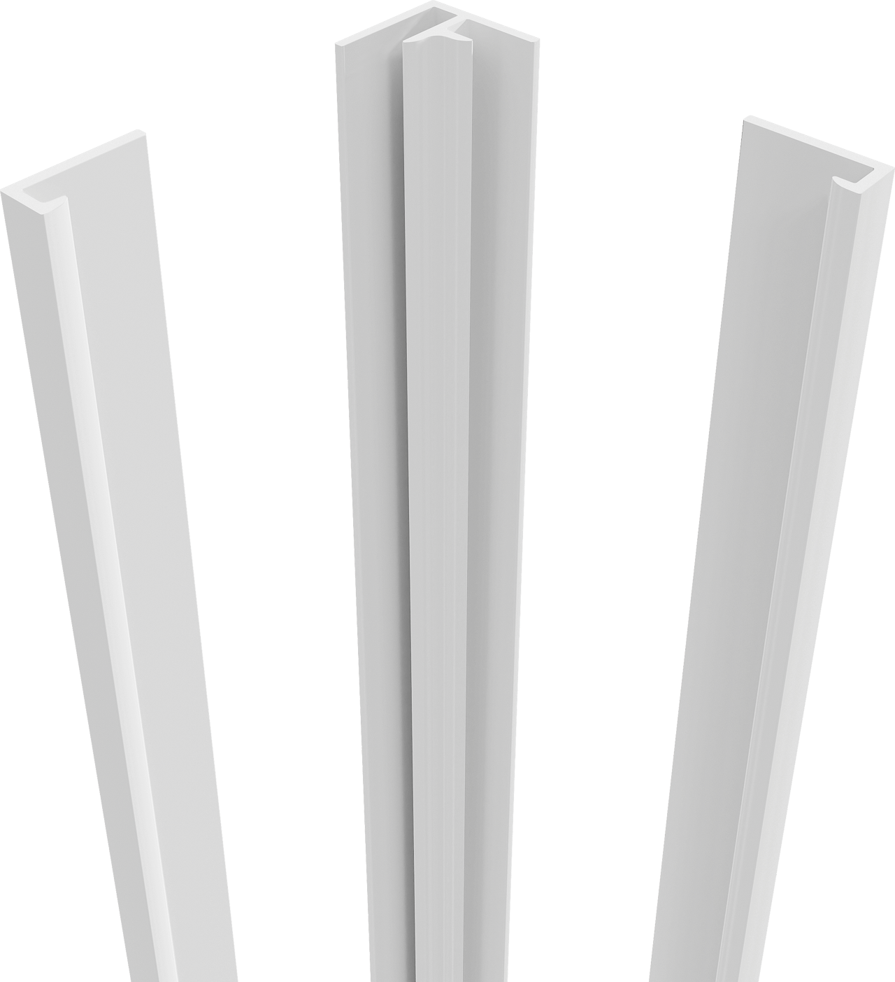 Luca Varess Artdeco set hoekprofiel + zijprofielen voor douchewandbekleding 244 cm mat wit