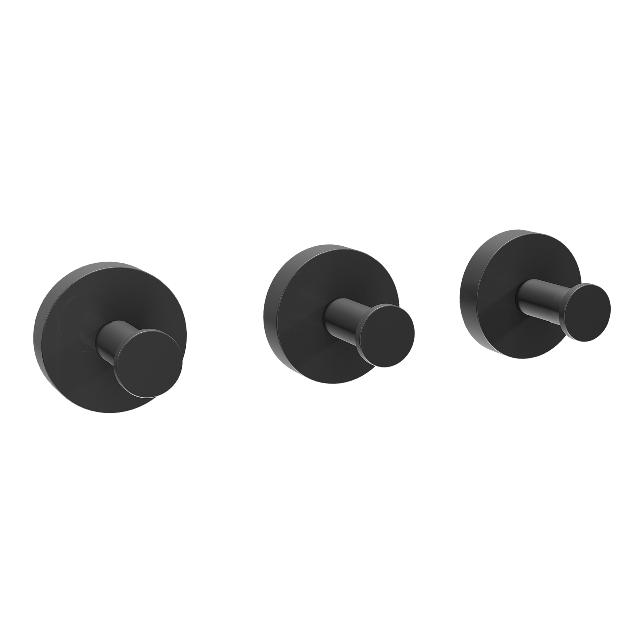 Blaufoss Harmony set de crochets 3 pièces noir mat