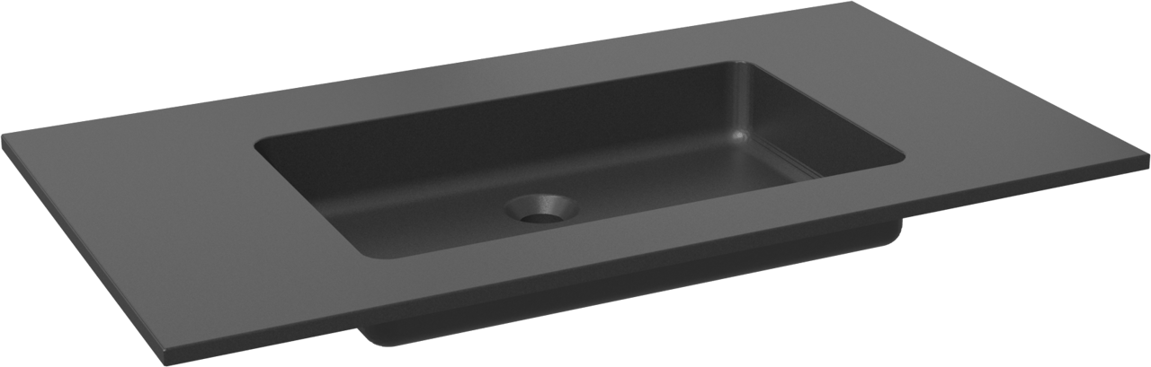 Storke Scuro enkele wastafel mat kwarts 95 x 52 cm