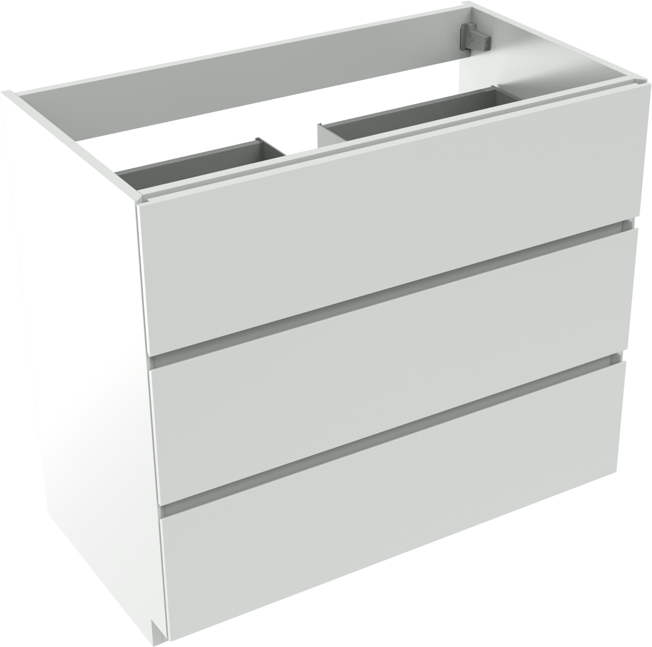 Storke Edge staande wastafelonderkast 95 x 52 cm Glanzend Wit 3 lades
