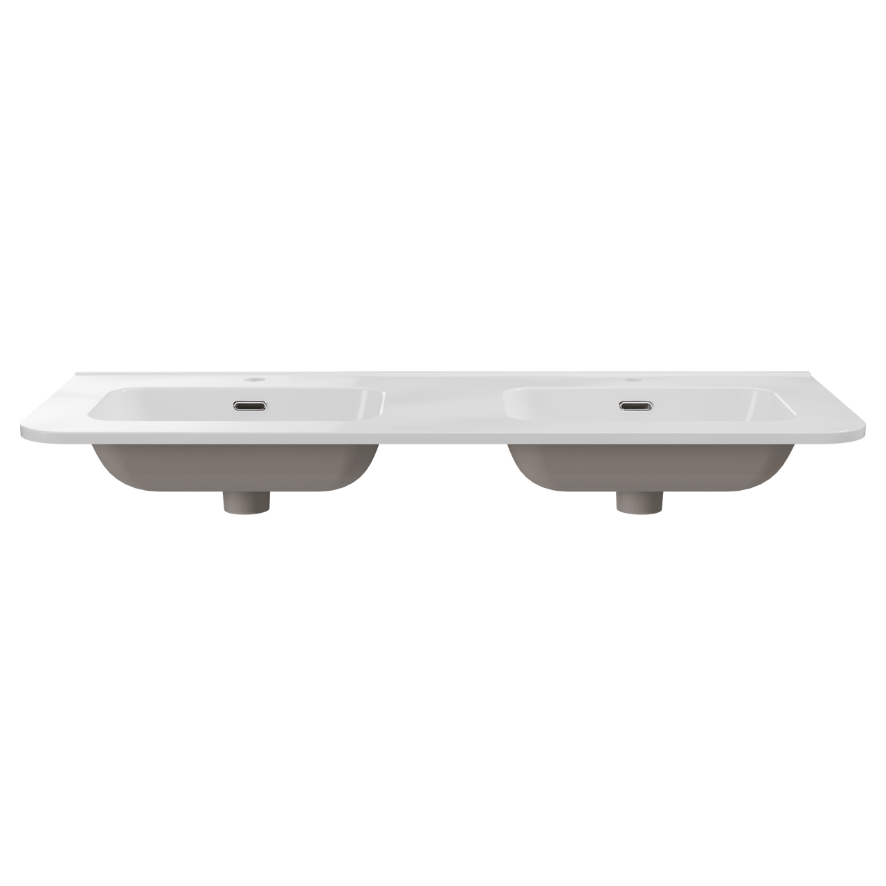 Storke Kera Soft dubbele wastafel Glanzend Witte porselein 120 x 46 cm