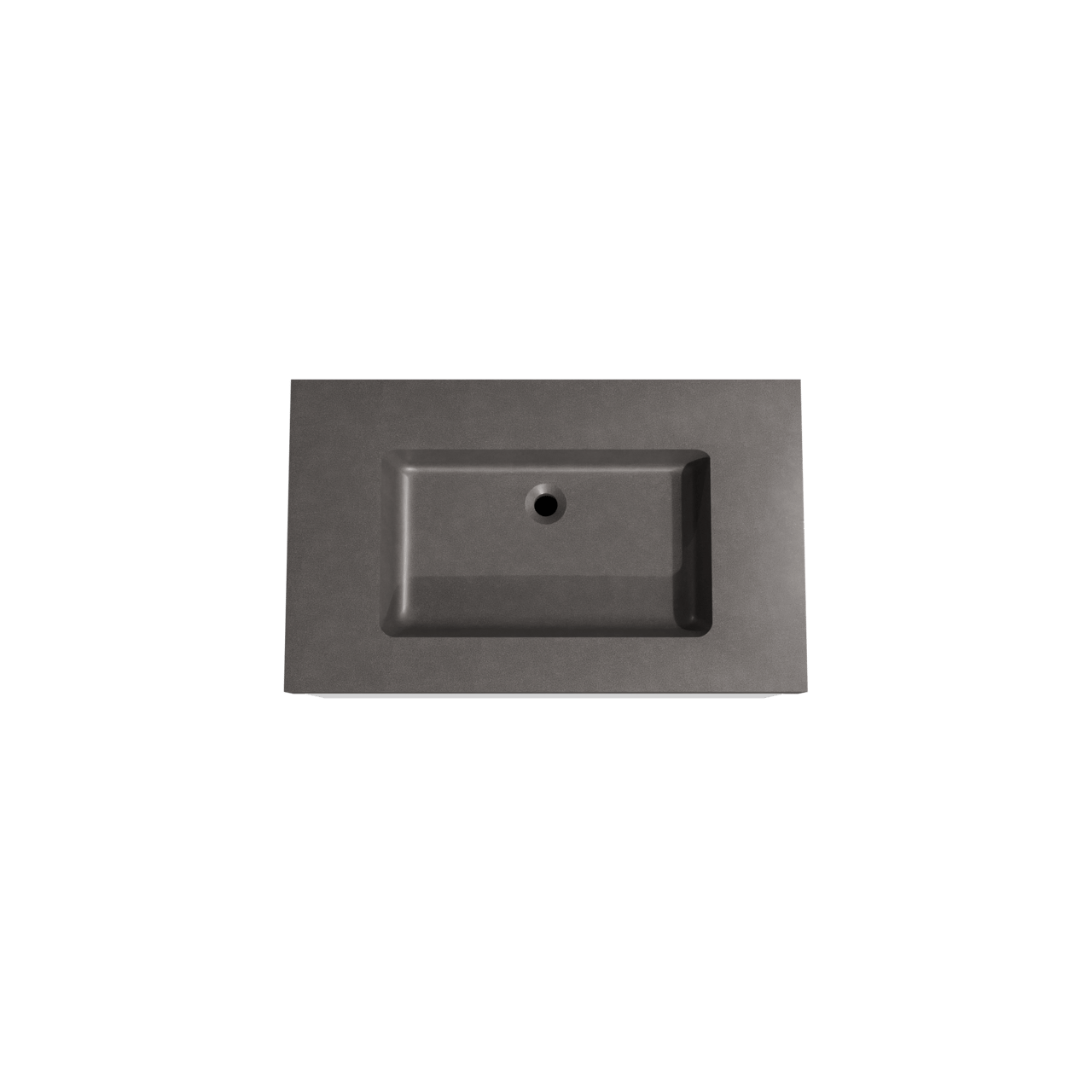 Storke Edge zwevend badkamermeubel 85 x 52 cm mat wit met Scuro High enkele wastafel in kwarts mat zwart