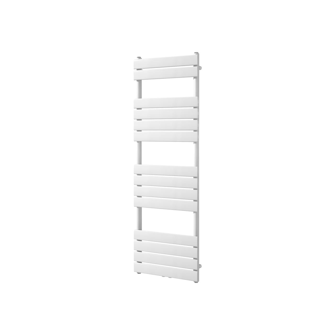 ENKEL VOOR DUITSE MARKT - Vipera Vulcan enkele handdoekradiator 50 x 150 cm elektrische verwarming glanzend wit zij- en middenaansluiting 740W, weerstand inbegrepen