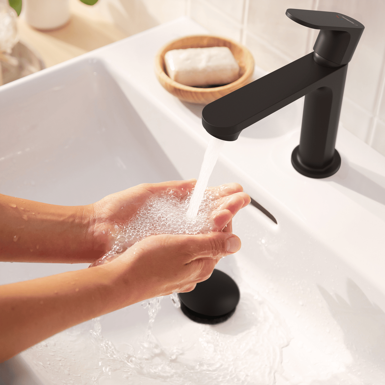 Hansgrohe Rebris 110 Coolstart standaard wastafelkraan Mat Zwart