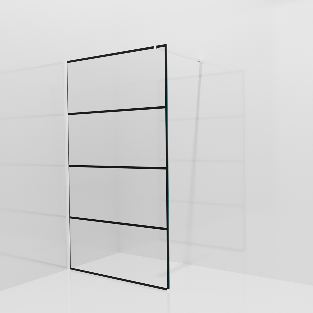 Balmani Modular inloopdouche: 120 x 200 cm, Lined, Mat witte profielen