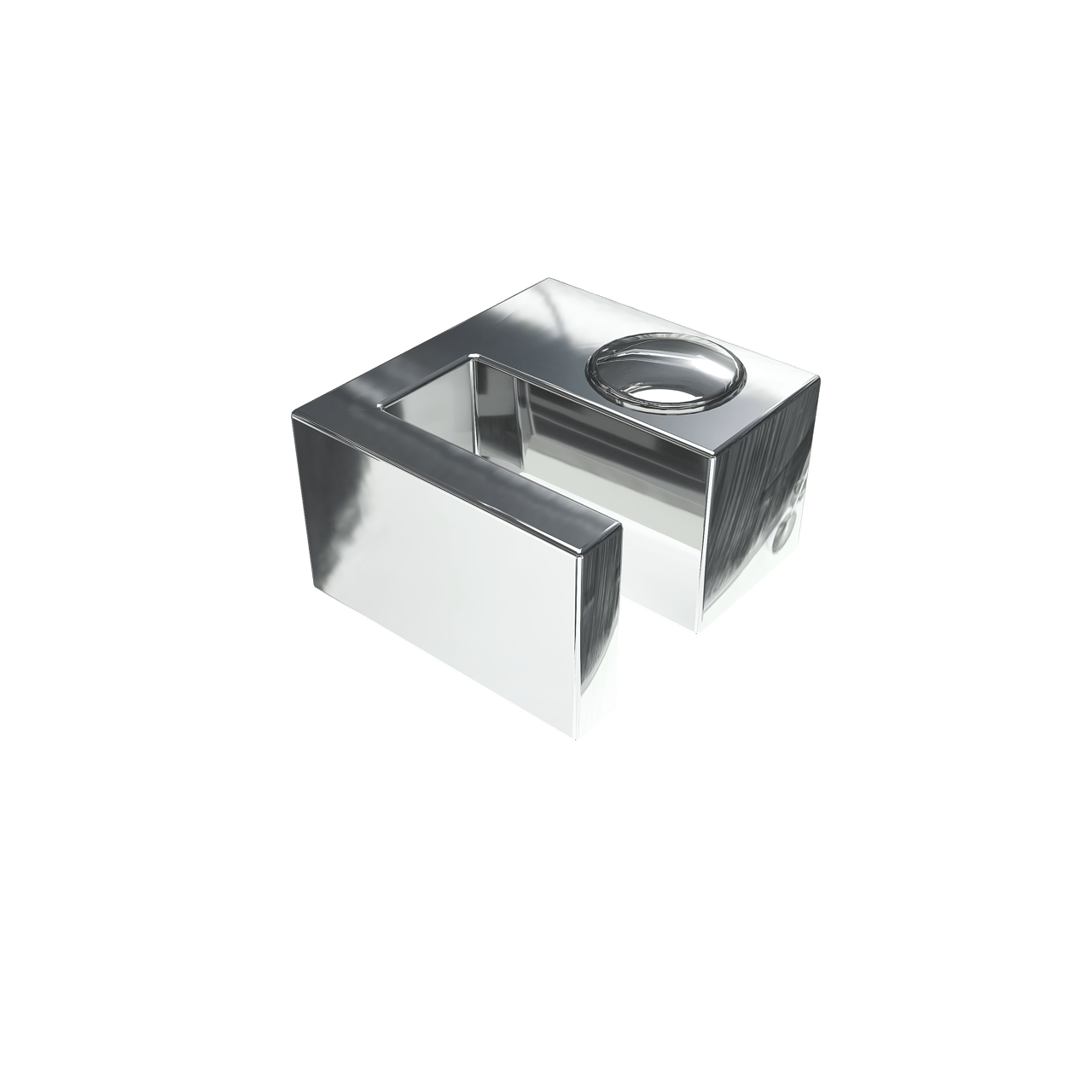 Balmani Modular bevestigingsblok 8mm glas chroom