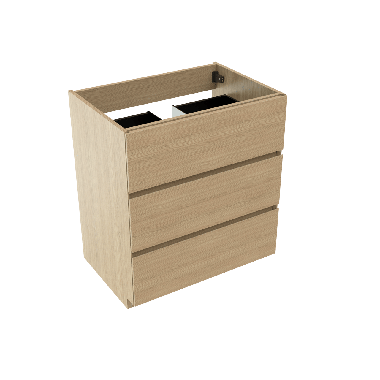 Storke Edge staande wastafelonderkast 75 x 52 cm natuur eik 3 lades
