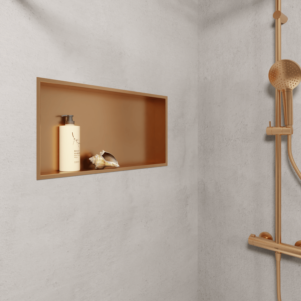 Blaufoss Box inbouwnis, 60 x 30 cm, Brushed Rosegold