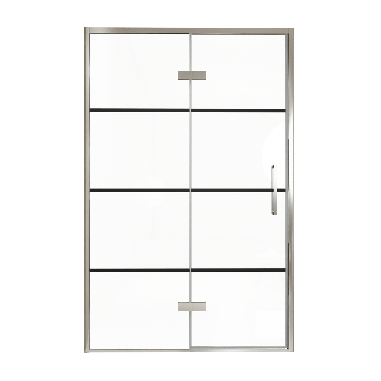Balmani Senses Design douche draaideur links 140 cm x 210 cm Lined glas, Chroom profielen, met coating
