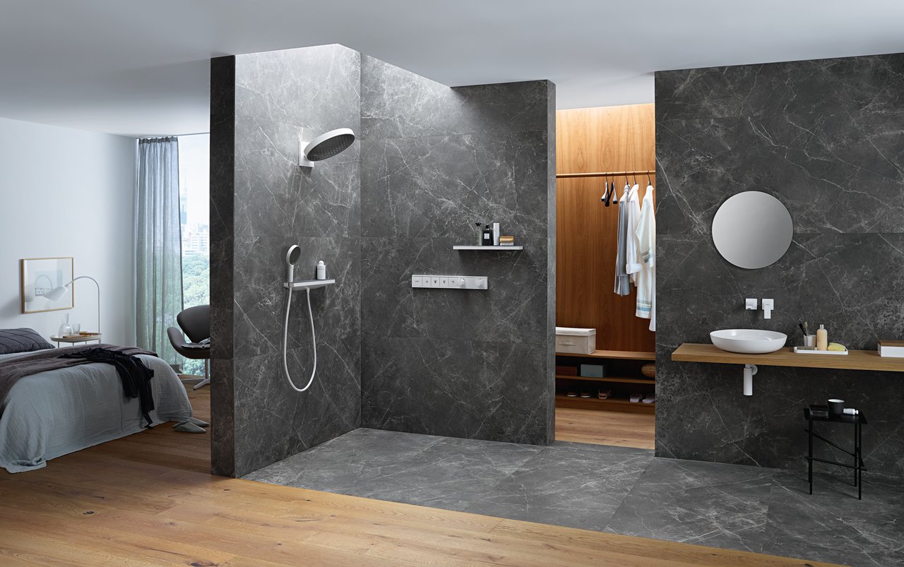 Hansgrohe Rainfinity standard runde kopfdusche Regen-Duschkopf Ø 36 cm Weiß Matt