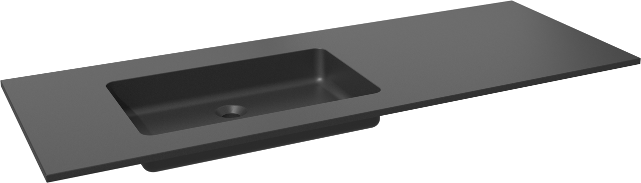Storke Scuro Waschtisch, links, Quarz matt, 140 x 52 cm, Schrankkombination 45 cm