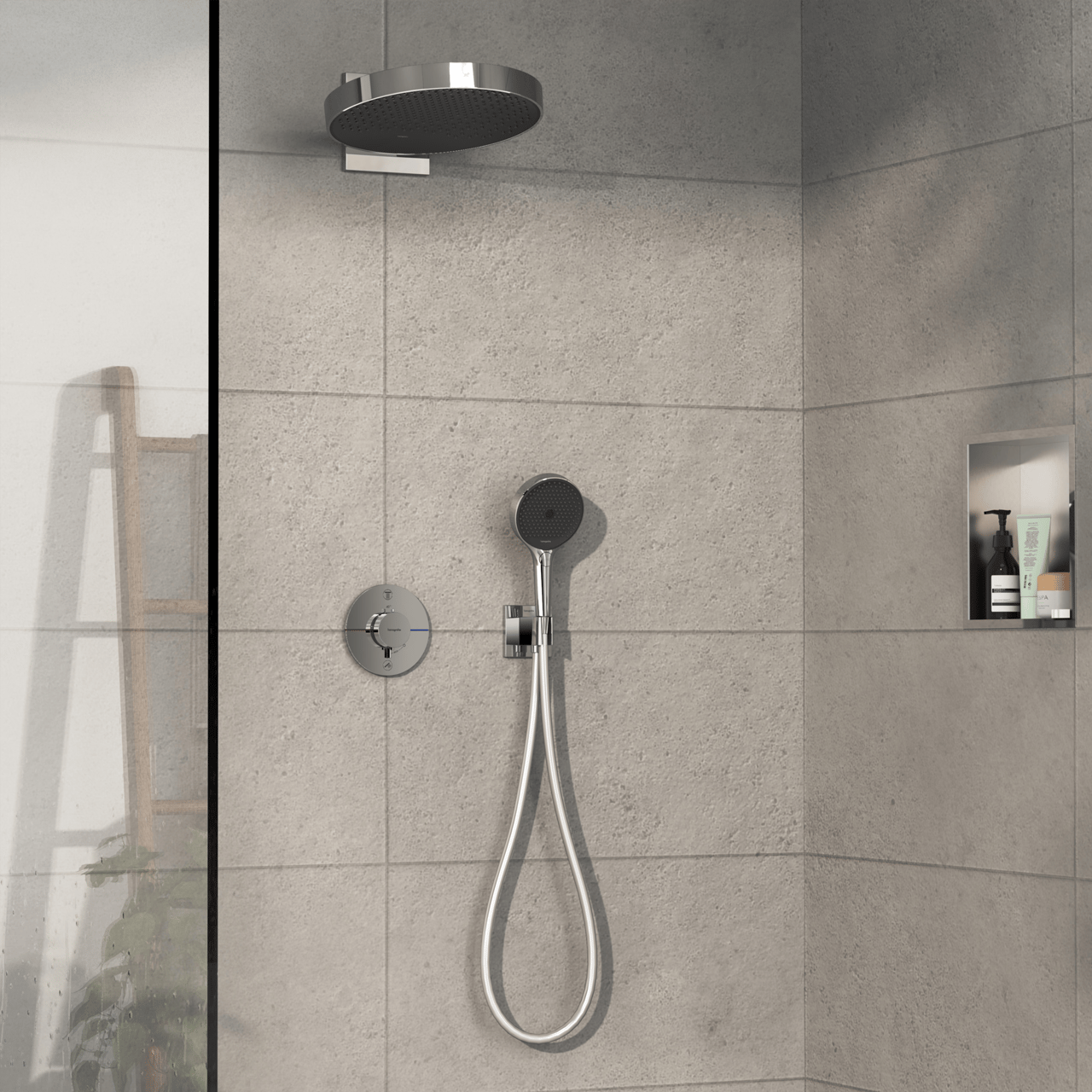Hansgrohe Showerselect Comfort S thermostat encastrable 2 sorties chrome brillant