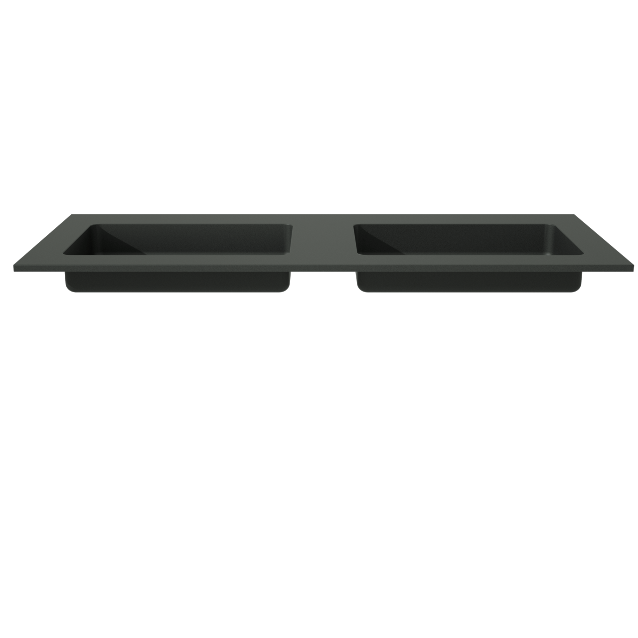 Storke Scuro double vasque quartz mat 130 x 52 cm