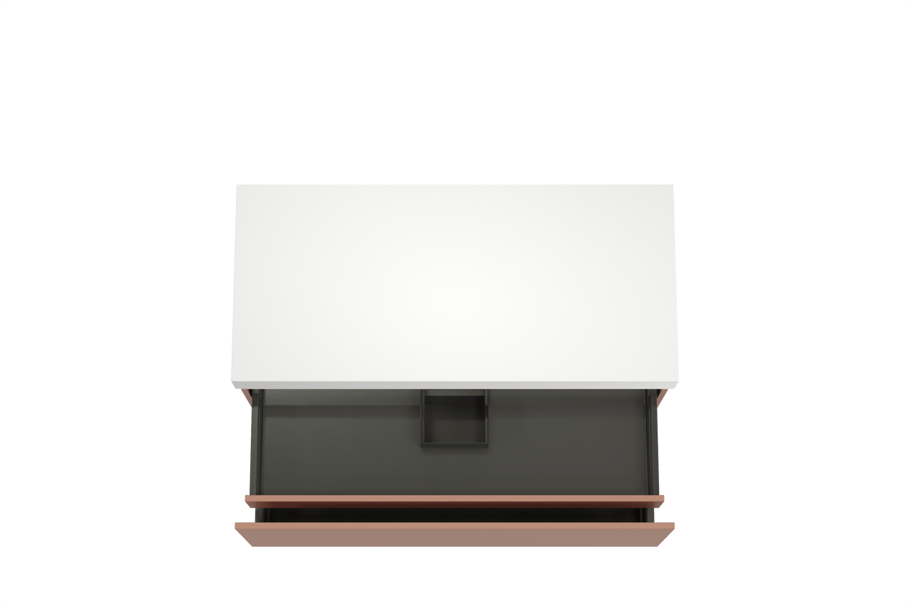 Balmani Sfera by Lucida zwevend badmeubel 120 x 55 cm cotto met Dominus enkel of dubbel wastafelblad in solid surface mat wit