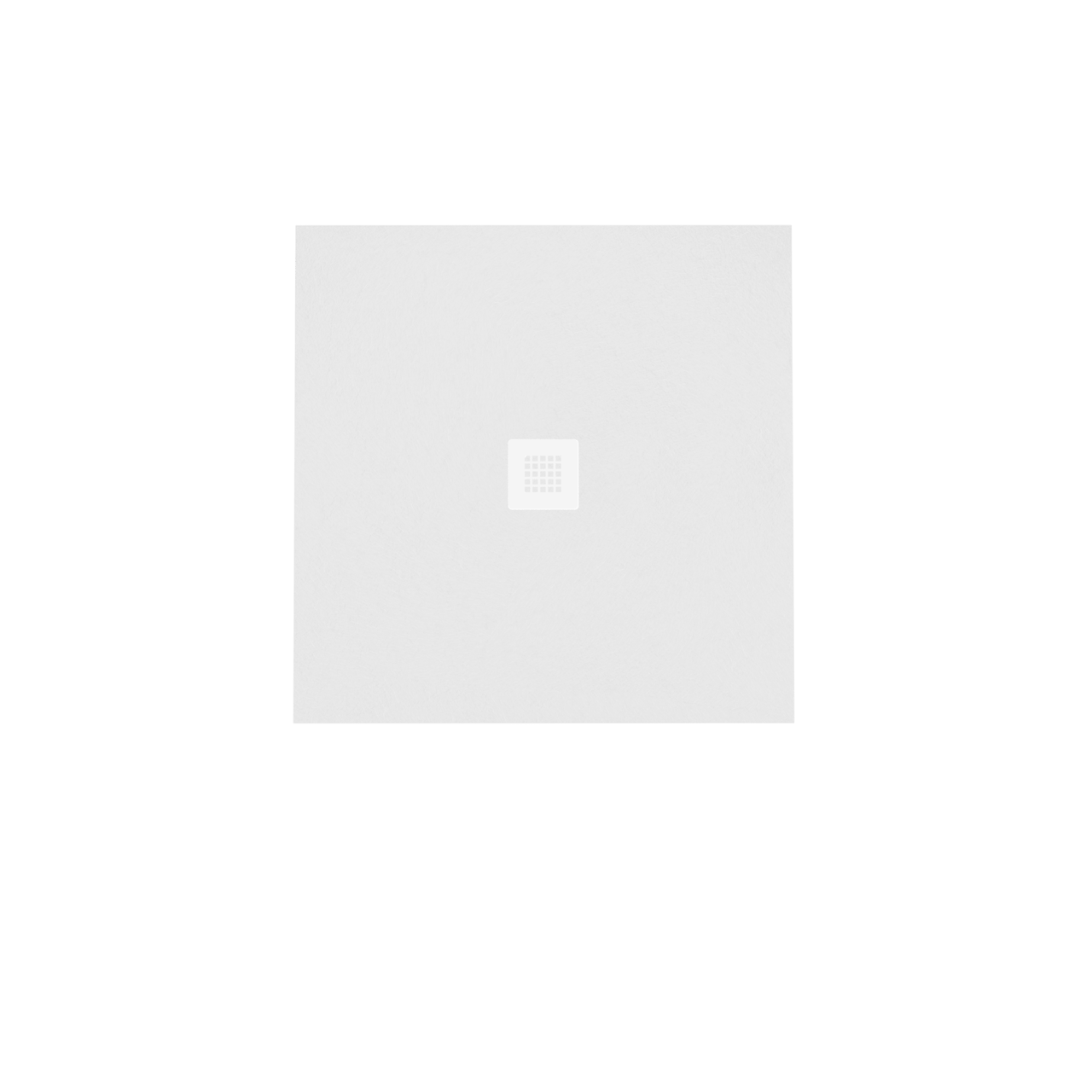 Balmani Vega douchebak 90 x 90 cm composietmarmer mat wit leisteenstructuur