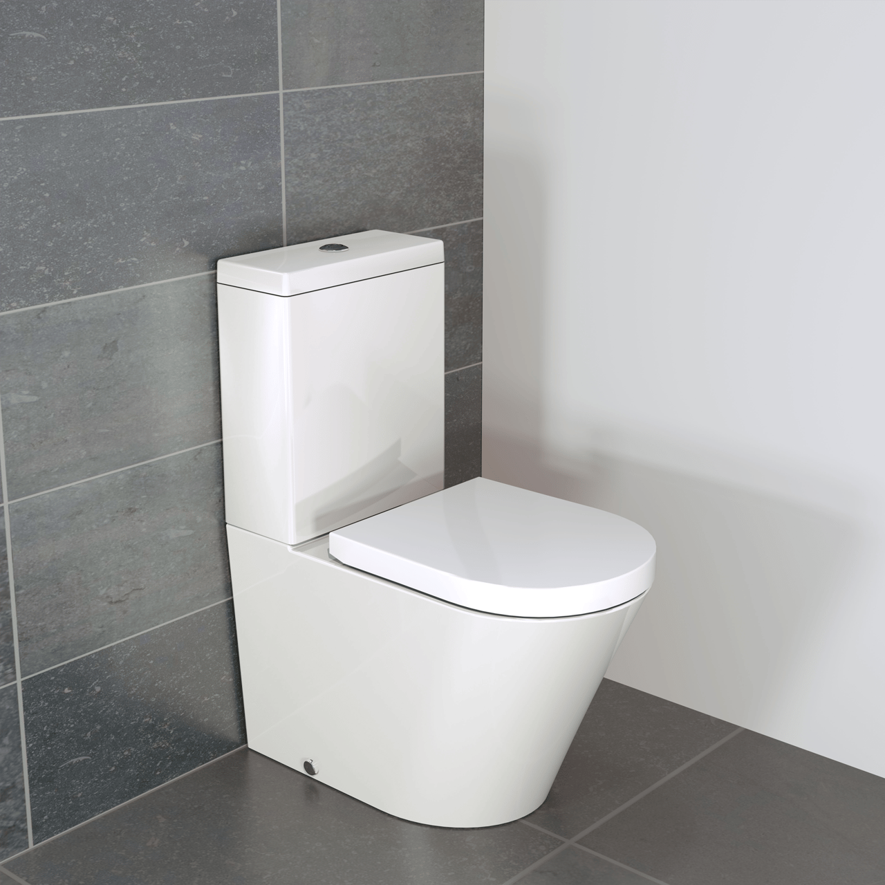 Luca Varess Calibro wc à poser blanc brillant bride de rinçage fine